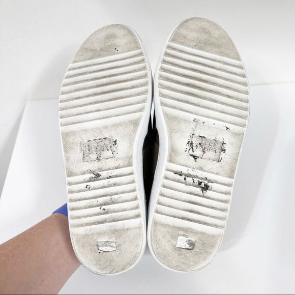 Eileen Fisher Slip On Sneakers Olive 7 Mesh Pep Platform Stretch - Picture 5 of 5